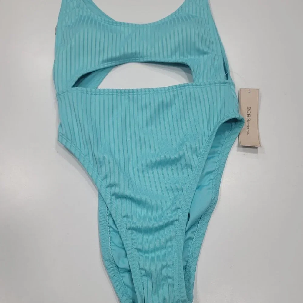 BCBGENERATION Ribbed Cutout One-Piece Swimsuit - Picture 5 of 7